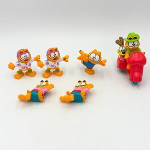 Vintage Garfield McDonalds Happy Meal Toys Lot of 6 Odie Scooter Figures